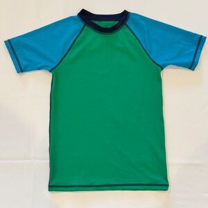 Crewcuts Green and Blue Kids Swim Rashguard